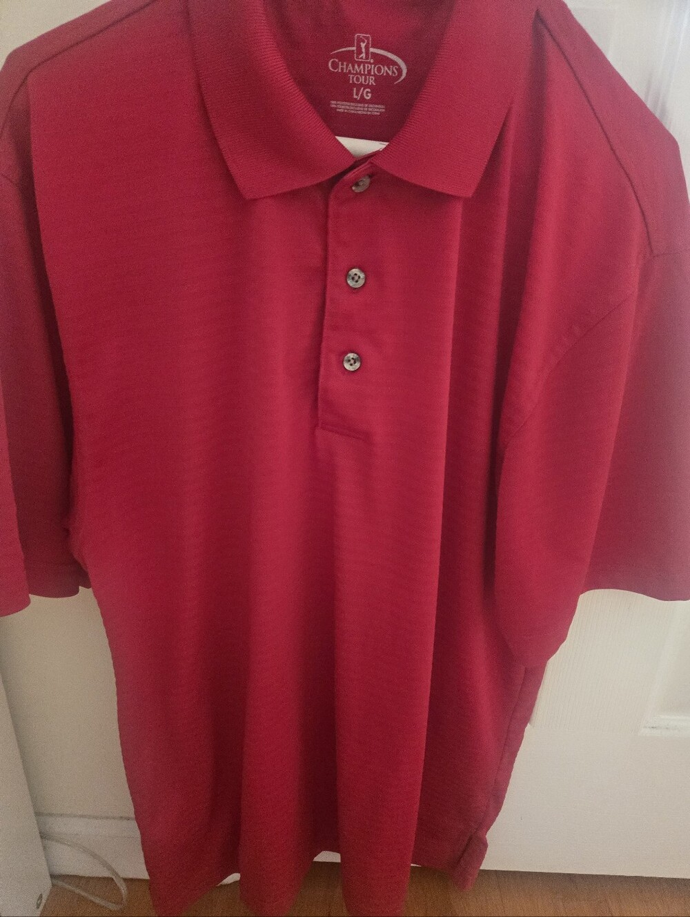 Champion Red Short-Sleeve Performance Polo